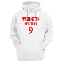 Blusa Moletom Capuz Basquete Washington Basketball número 9 Blusa Moletom Capuz Basquete Washington Basketball número 9