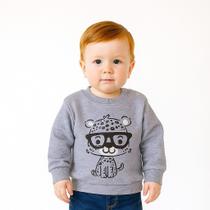 Blusa Moletom Cinza Tigrinho Blusa Moletom Cinza Tigrinho