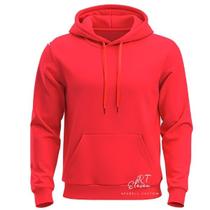 Blusa Moletom com capuz Canguru Unissex Liso Masculino e Feminino Flanelado Blusa de Frio