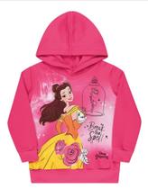 Blusa moletom com touca infantil meninas princesas