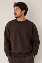 Blusa Moletom Confortável Gola Careca Polo Wear Preto