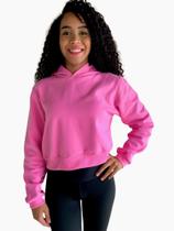 Blusa Moletom Cropped Feminino Com Capuz