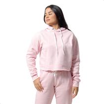 Blusa Moletom Cropped Feminino Flanelada Modinha Quente Confortável