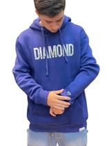 Blusa moletom diamond bold hoddie - azul