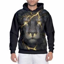 Blusa Moletom Estampa 3D Leão de Juda Raio Casaco de Frio Felpado Blusa Moletom Estampa 3D Leão de Juda Raio Casaco de Frio Felpado