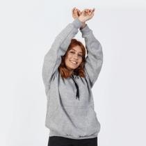 Blusa moletom feminina canguru flanelado lisa