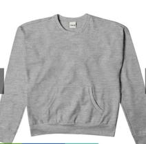Blusa Moletom Feminina Flanelada Bolso Canguru Frontal Quentinha Sem Capuz - Enfim