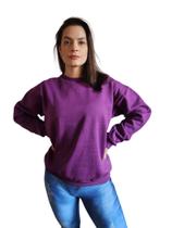 Blusa Moletom Feminina Gola Careca Básica - Fantasias Carol FSP