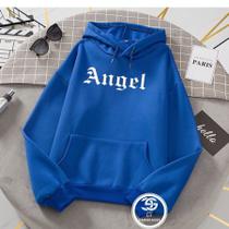 Blusa Moletom Feminino Angel Street Anjo Casaco blusa de frio com bolso e capuz linha premium