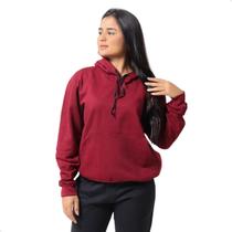 Blusa Moletom Feminino Canguru Bolso e Capuz Confortável