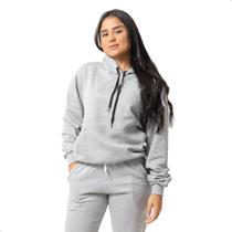 Blusa Moletom Feminino Canguru Bolso e Capuz Confortável