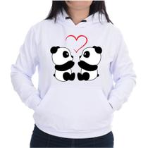 Blusa Moletom Feminino Canguru Flanelado Casual 2 Panda