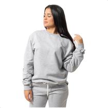 Blusa Moletom Feminino Gola Careca Confortável