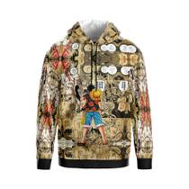 Blusa Moletom Flanelado Adulto e Infantil Monkey D. Luffy Costa Com Capuz Blusa Moletom Flanelado Adulto e Infantil Monkey D. Luffy Costa Com Capuz