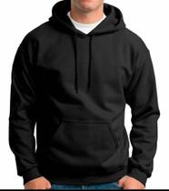 Blusa Moletom Flanelado liso Masculino e Feminino blusa de frio Casaco Canguru com Bolso e Capuz 154