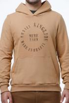 Blusa Moletom Flanelado Masculina com Capuz e Estampa King e Joe Blusa Moletom Flanelado Masculina com Capuz e Estampa King e Joe