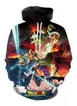 Blusa Moletom Full 3d Anime Dragon Ball Broly Vs Saiyajin 3