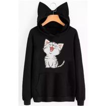 Blusa Moletom Gato Cat Gatinho Fofo Casaco De Frio Blusa Moletom Gato Cat Gatinho Fofo Casaco De Frio