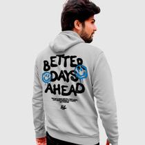 Blusa Moletom Genuine Grit Masculina Estampada Algodão 30.1 Better Days Ahead