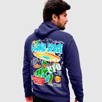 Blusa Moletom Genuine Grit Masculina Estampada Algodão 30.1 Cosmic Space
