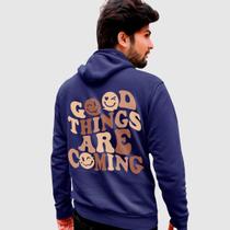 Blusa Moletom Genuine Grit Masculina Estampada Algodão 30.1 Good Thing Are Coming