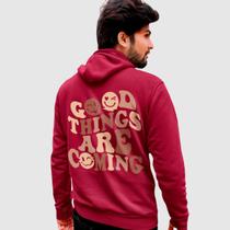 Blusa Moletom Genuine Grit Masculina Estampada Algodão 30.1 Good Thing Are Coming