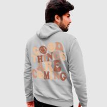 Blusa Moletom Genuine Grit Masculina Estampada Algodão 30.1 Good Thing Are Coming