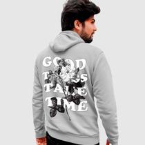 Blusa Moletom Genuine Grit Masculina Estampada Algodão 30.1 Good Things Take Time