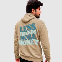 Blusa Moletom Genuine Grit Masculina Estampada Algodão 30.1 Less Friends More Money