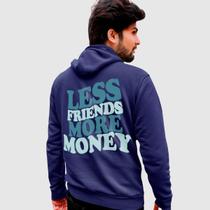 Blusa Moletom Genuine Grit Masculina Estampada Algodão 30.1 Less Friends More Money