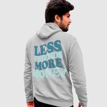 Blusa Moletom Genuine Grit Masculina Estampada Algodão 30.1 Less Friends More Money