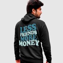 Blusa Moletom Genuine Grit Masculina Estampada Algodão 30.1 Less Friends More Money