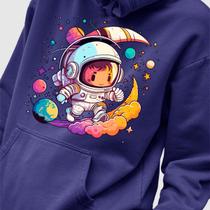 Blusa Moletom Genuine Grit Masculina Estampada Algodão 30.1 Mini Astronaut