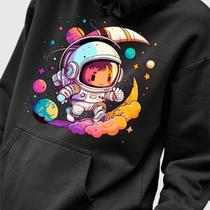 Blusa Moletom Genuine Grit Masculina Estampada Algodão 30.1 Mini Astronaut