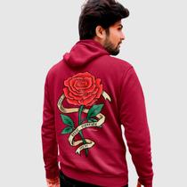 Blusa Moletom Genuine Grit Masculina Estampada Algodão 30.1 Roses