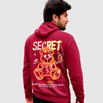 Blusa Moletom Genuine Grit Masculina Estampada Algodão 30.1 Secret Keep Happy