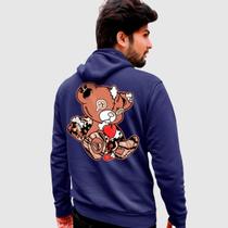 Blusa Moletom Genuine Grit Masculina Estampada Algodão 30.1 Urso Sad