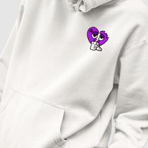 Blusa Moletom Genuine Grit Masculino Estampado Algodão 30.1 Coração Quebrado Café