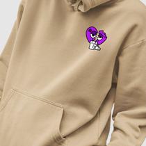 Blusa Moletom Genuine Grit Masculino Estampado Algodão 30.1 Coração Quebrado Café