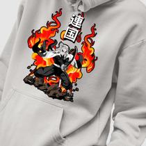 Blusa Moletom Genuine Grit Masculino Estampado Algodão 30.1 Demon Slayer Kyojuro Rengoku