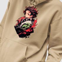 Blusa Moletom Genuine Grit Masculino Estampado Algodão 30.1 Demon Slayer Tanjiro