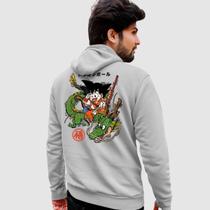 Blusa Moletom Genuine Grit Masculino Estampado Algodão 30.1 Dragon Ball Goku e Shenlong