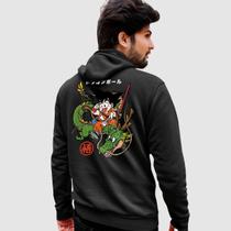 Blusa Moletom Genuine Grit Masculino Estampado Algodão 30.1 Dragon Ball Goku e Shenlong