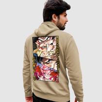 Blusa Moletom Genuine Grit Masculino Estampado Algodão 30.1 Dragon Ball Goku Saiyajins