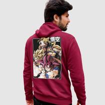 Blusa Moletom Genuine Grit Masculino Estampado Algodão 30.1 Dragon Ball Goku Super Saiyajins