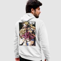 Blusa Moletom Genuine Grit Masculino Estampado Algodão 30.1 Dragon Ball Goku Super Saiyajins