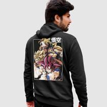 Blusa Moletom Genuine Grit Masculino Estampado Algodão 30.1 Dragon Ball Goku Super Saiyajins