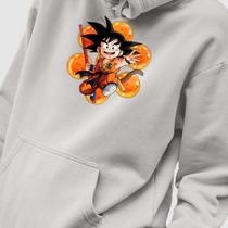 Blusa Moletom Genuine Grit Masculino Estampado Algodão 30.1 Dragon Ball GT Goku e Esferas do Dragão