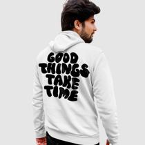 Blusa Moletom Genuine Grit Masculino Estampado Algodão 30.1 Good Things Take Time