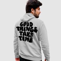 Blusa Moletom Genuine Grit Masculino Estampado Algodão 30.1 Good Things Take Time